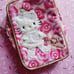 Sanrio Vintage rare Hello Kitty poodle dog 27th cosmetic purse wallet case used