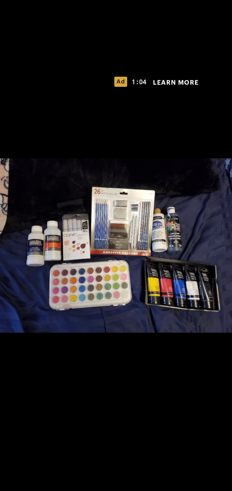 Beginner art set, Watercolour, Acrylics, Pencils, Markers and more