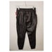 SPANX Women Faux Leather Joggers Noir High Rise Black Size Medium