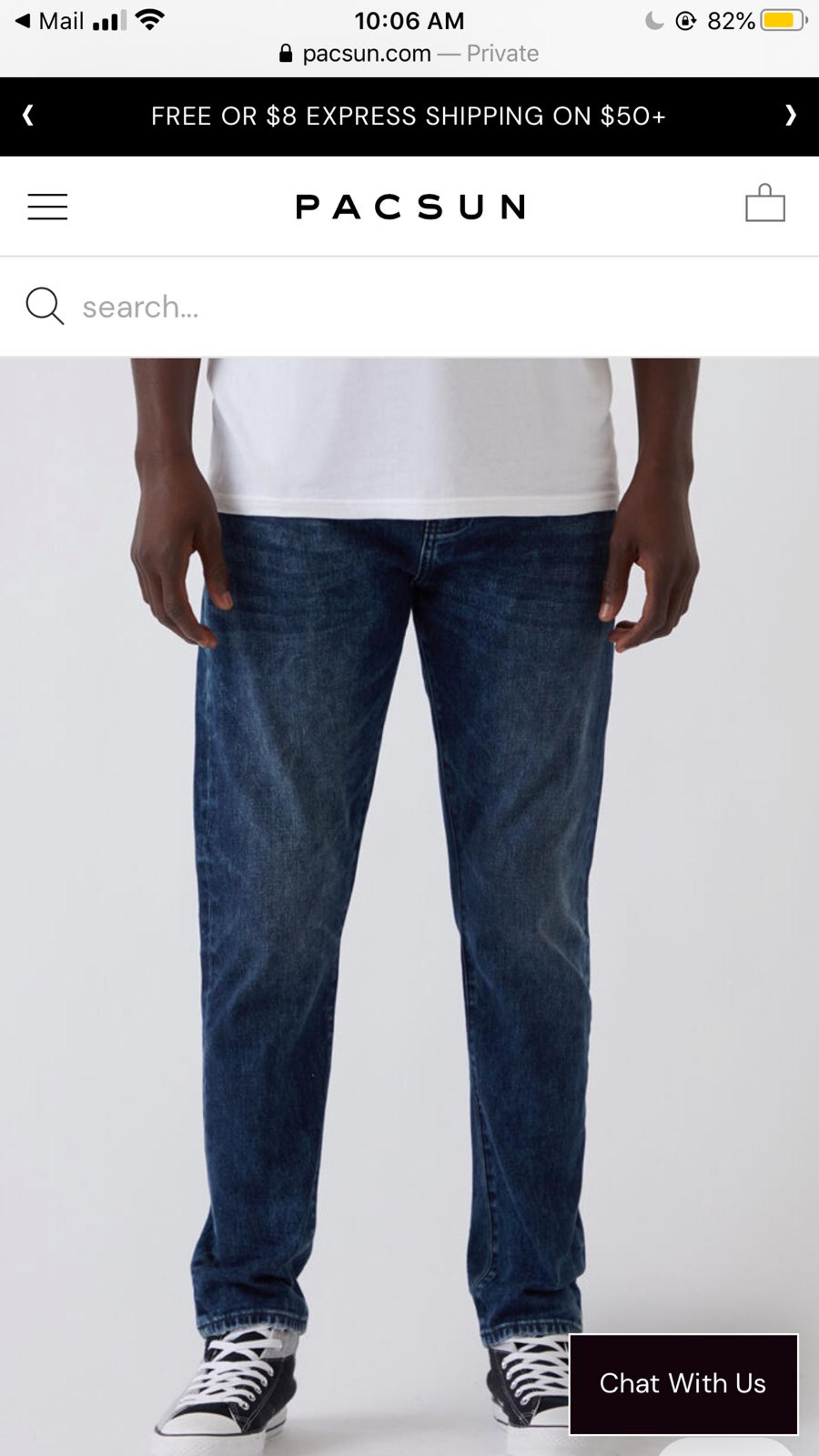 Dark blue mens pacsun jeans