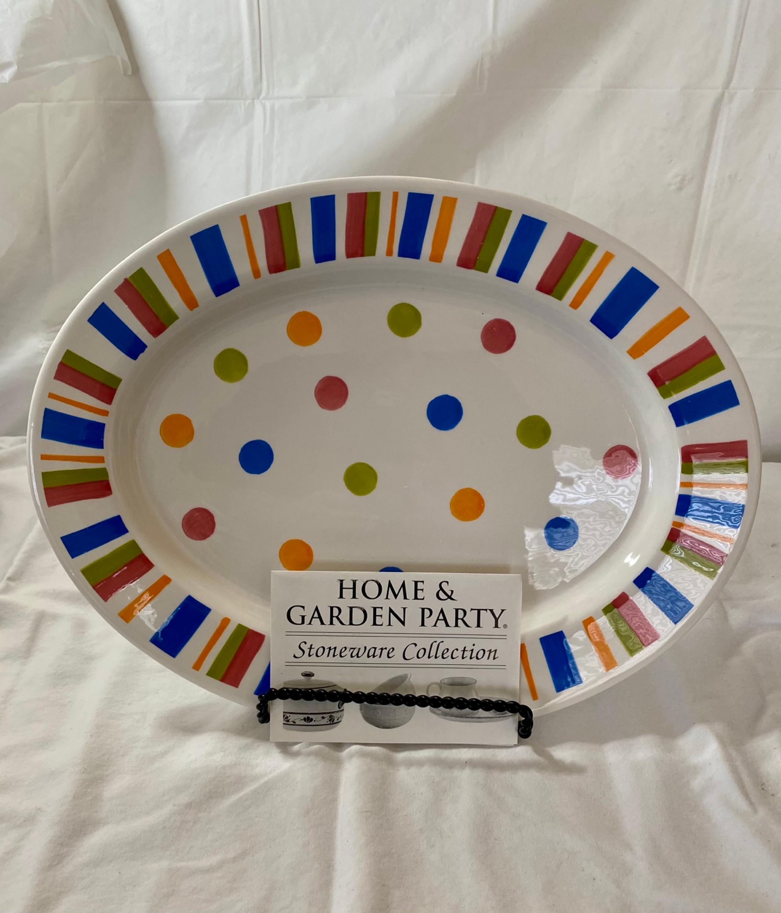 *VINTAGE* Home Interiors Stoneware Collection Serving Platter - NIB