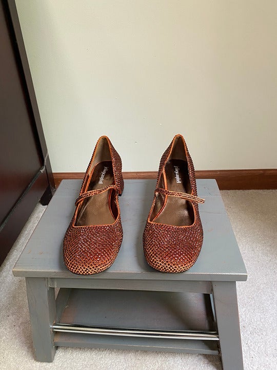 JEFFREY CAMPBELL Women Regal Glittery Crystals Mary Jane Pumps - NEW NWOB