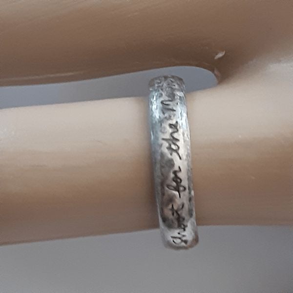 Vintage sterling silver 925 Shoot for the Moon ring 7-8