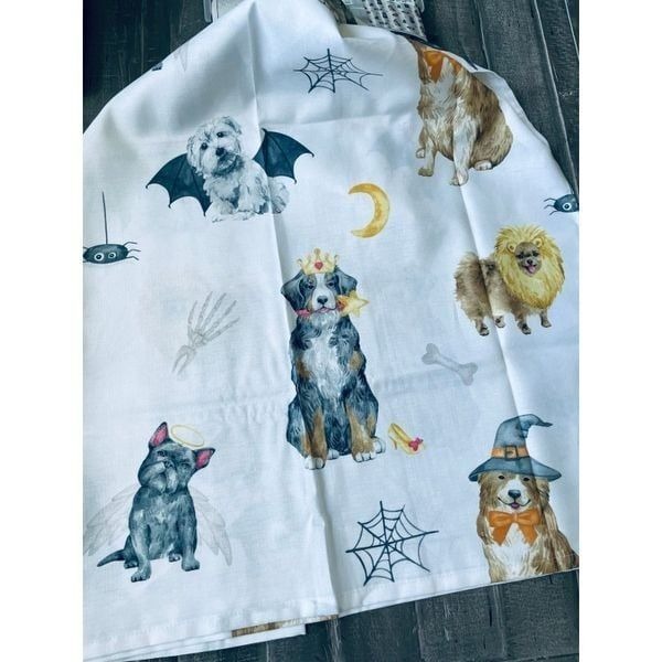 Halloween Costume Dogs Fabric Shower Curtain