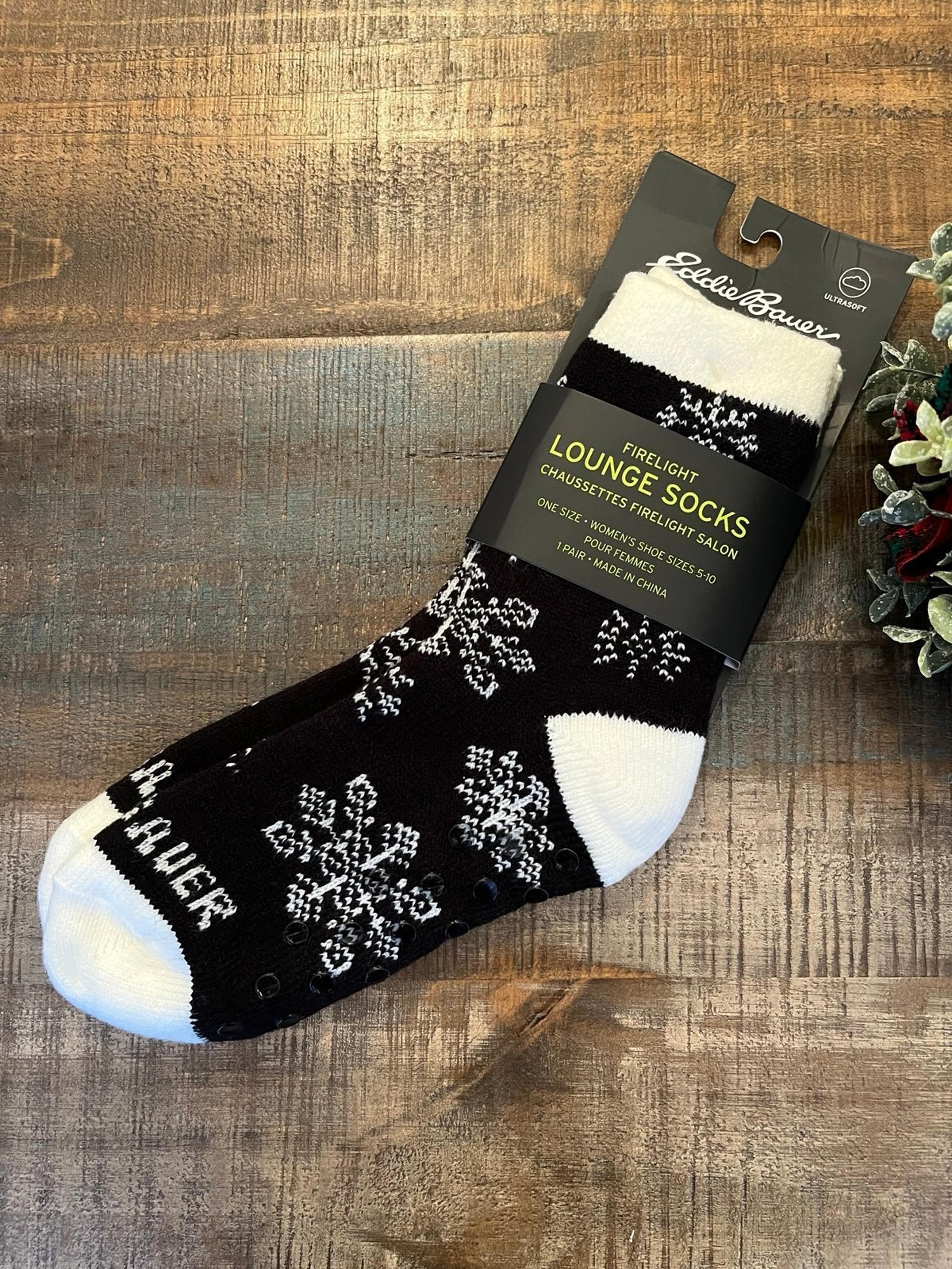 New EDDIE BAUER Snowflake FIRESIDE LOUNGE Women’s SOCKS