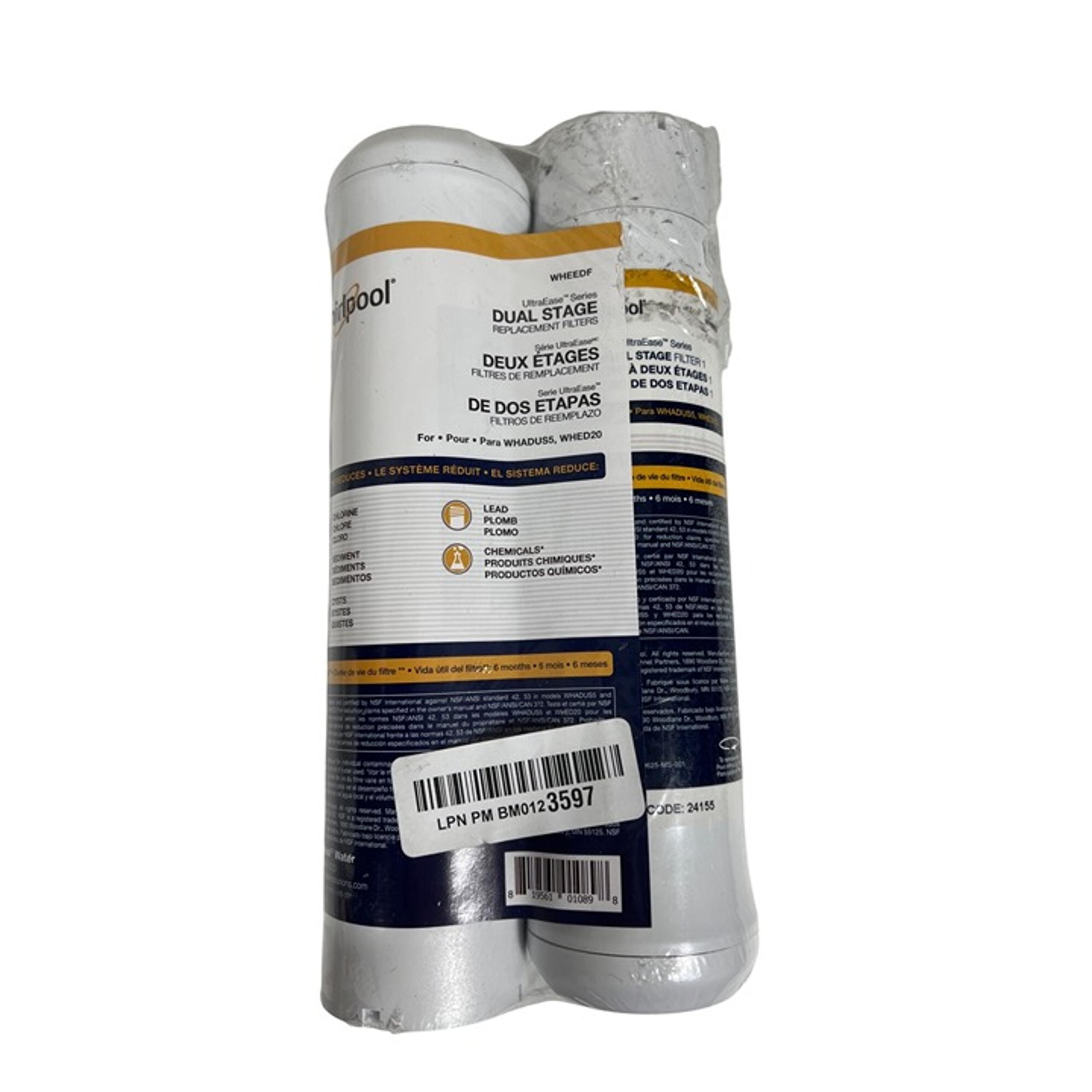 Whirlpool WHEEDF Dual Stage Carbon Block Replacement Water Filters
