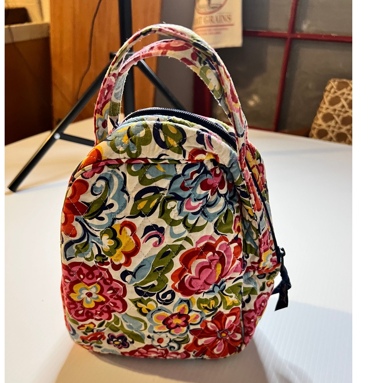 Vera Bradley Blueberry Blooms Insulated Lunch Bag 10 x6.5