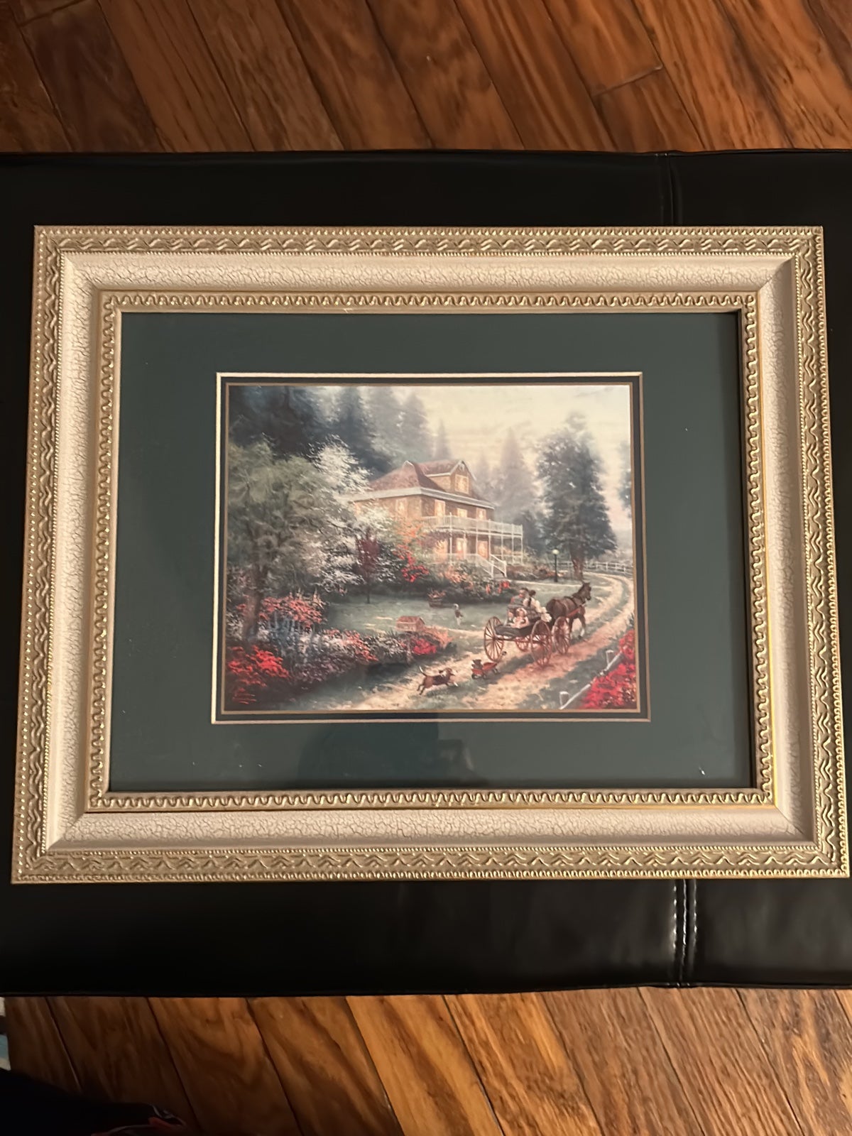 Thomas Kinkade print; Sunday at Apple Hill