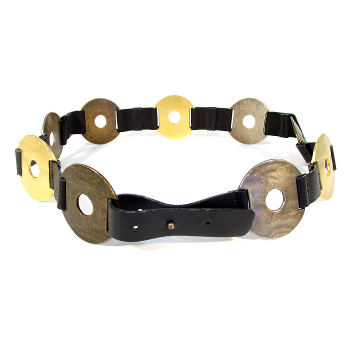 SANDY DUFTLER Stretch Hammered Disk Belt