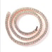 Mens 14K Rose Gold Diamond Tennis Necklace Pink 4ct Classic Chain 20 14 Karat