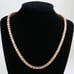 Mens 14K Rose Gold Diamond Tennis Necklace Pink 4ct Classic Chain 20 14 Karat