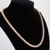 Mens 14K Rose Gold Diamond Tennis Necklace Pink 4ct Classic Chain 20 14 Karat