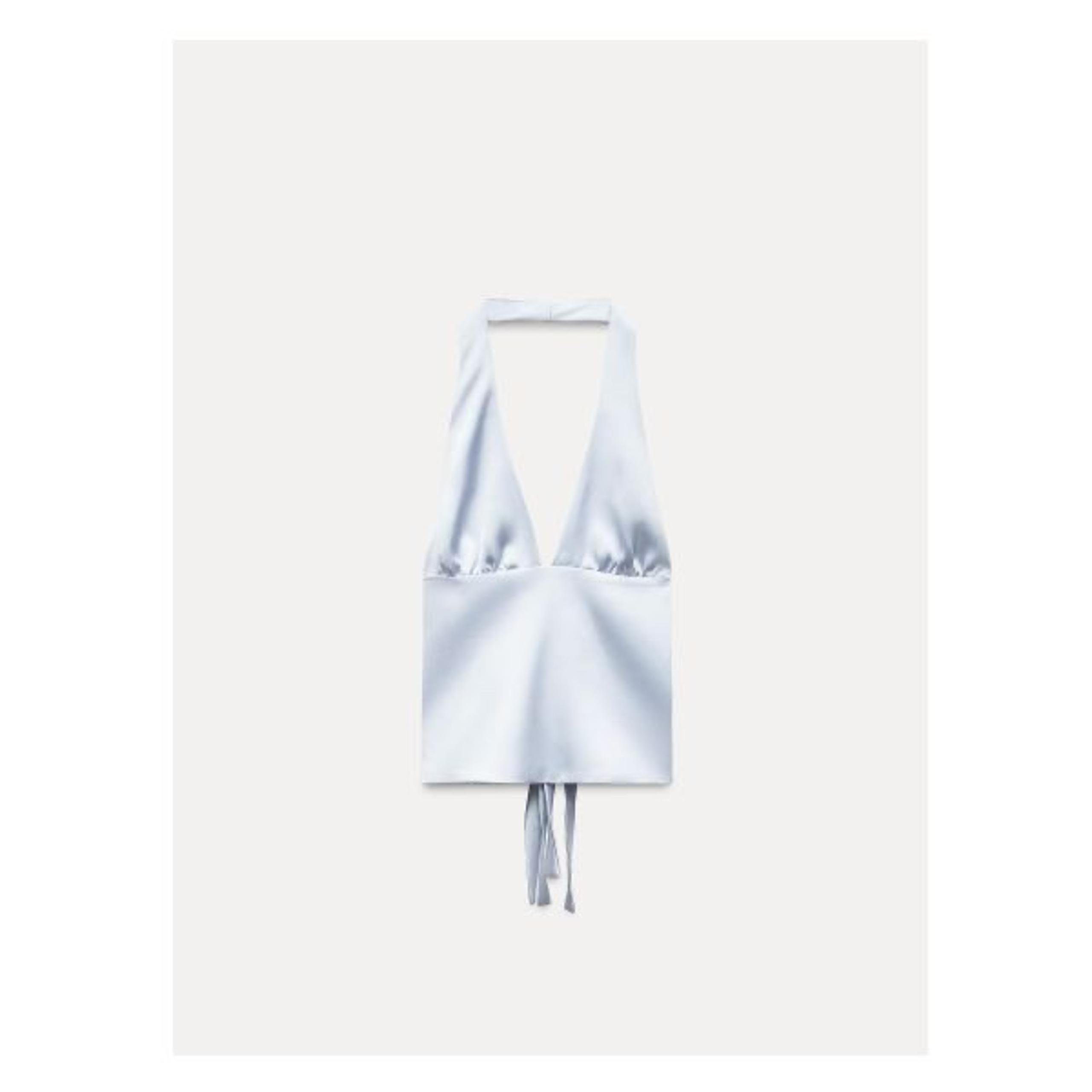 Zara Satin Effect Halter Top
