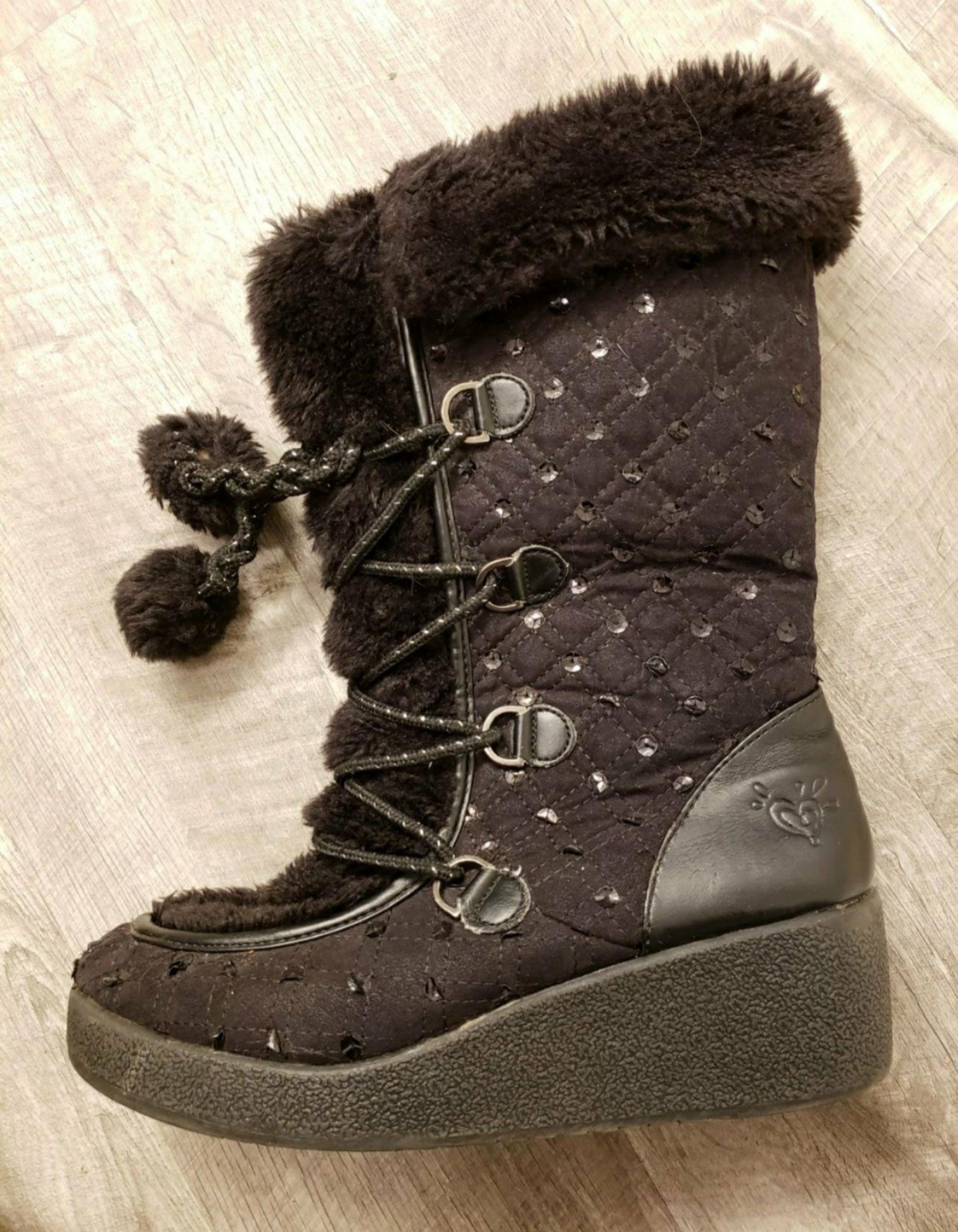 Justice Black Boots Size 8 Woman's