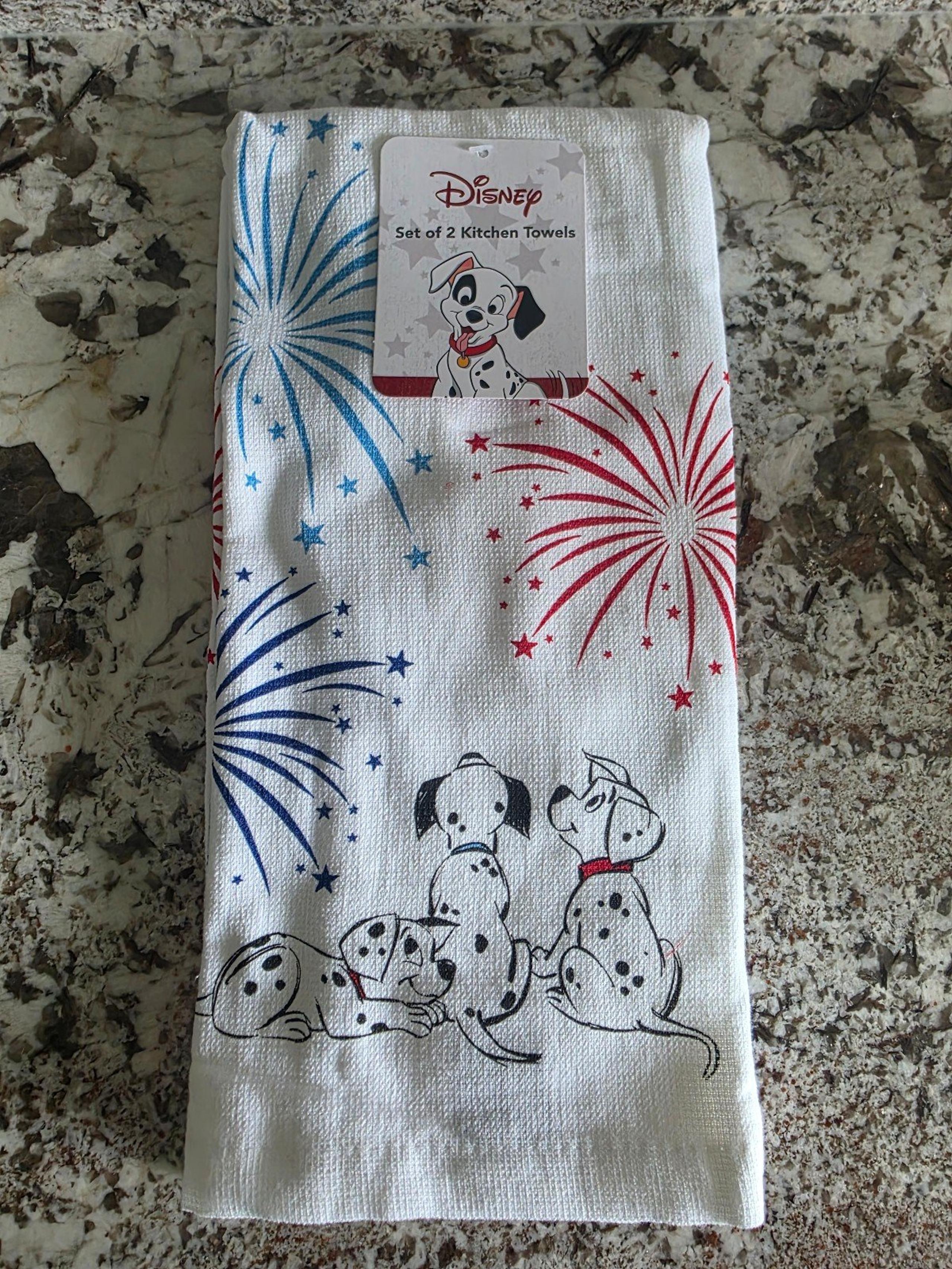 Disney New set of 2 Dalmatian kitchen towels