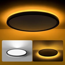 LED Flush Mount Ceiling Light Fixture with Night Light, 24W 12 Inch