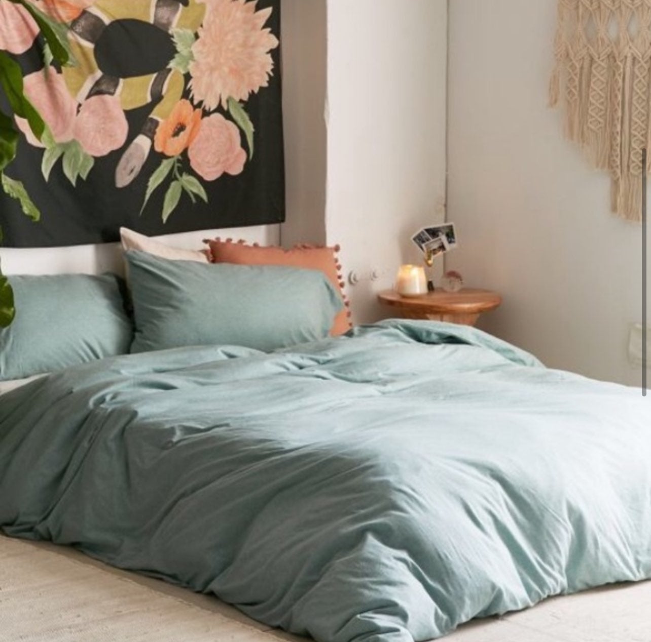 Urban Outfitters T Shirt Jersey Turquoise Full/Queen Duvet & Sham set