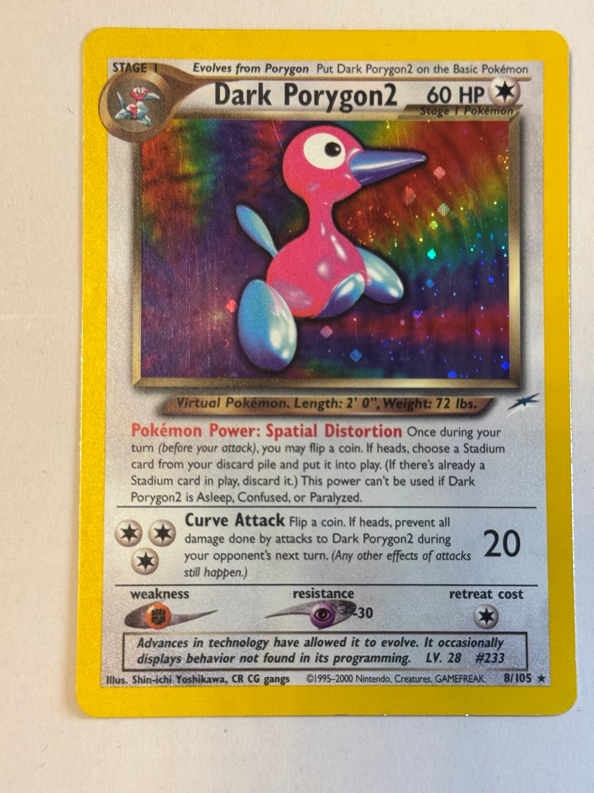 2002 POKEMON NEO DESTINY DARK PORYGON2-HOLO