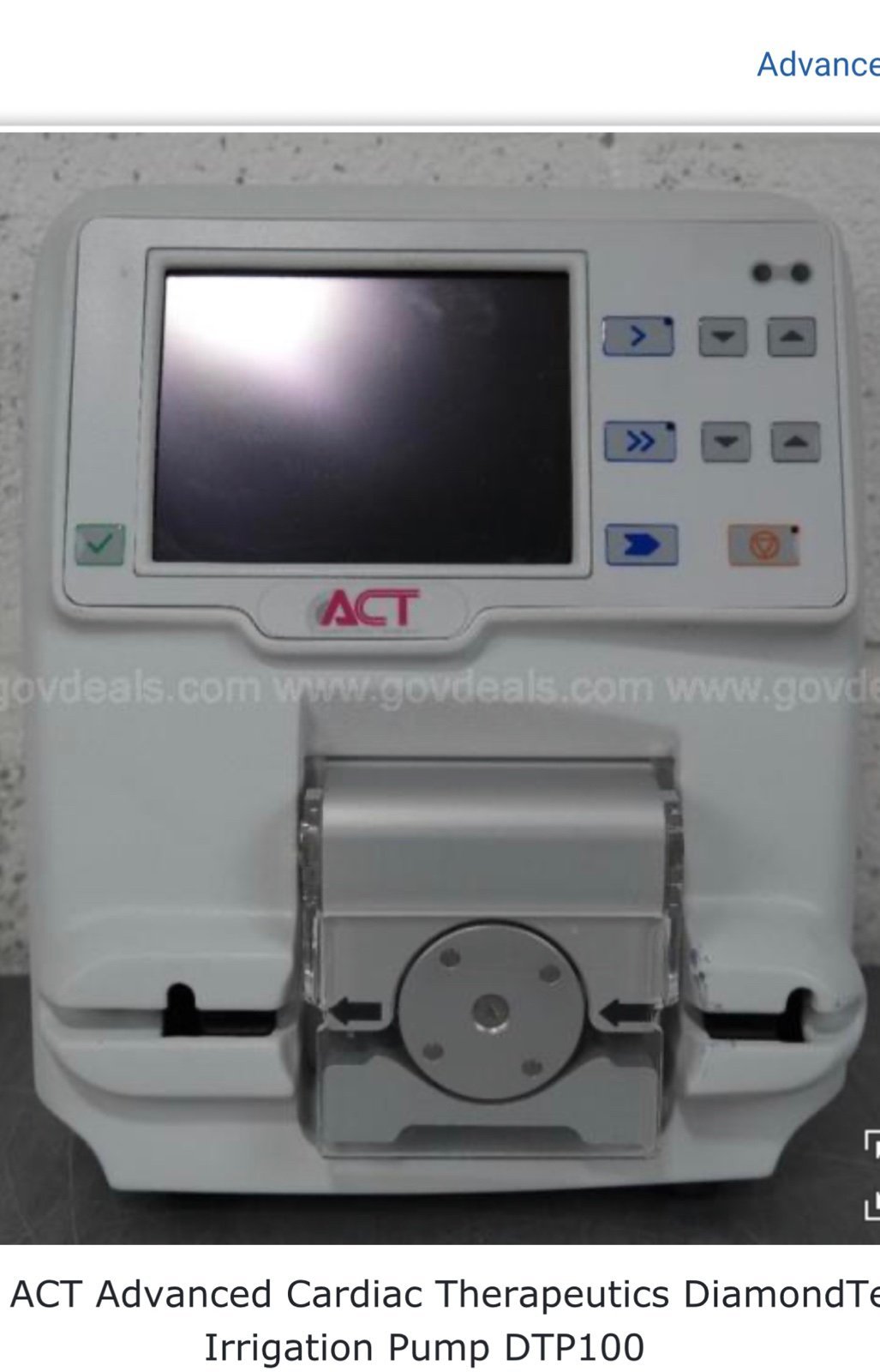 ACT Advanced Cardiac Therapeutics DiamondTemp Irrigation Pump DTP100