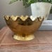 Brass Pedestal Bowl with Crown Trim Detail