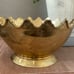 Brass Pedestal Bowl with Crown Trim Detail