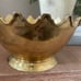 Brass Pedestal Bowl with Crown Trim Detail