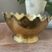 Brass Pedestal Bowl with Crown Trim Detail