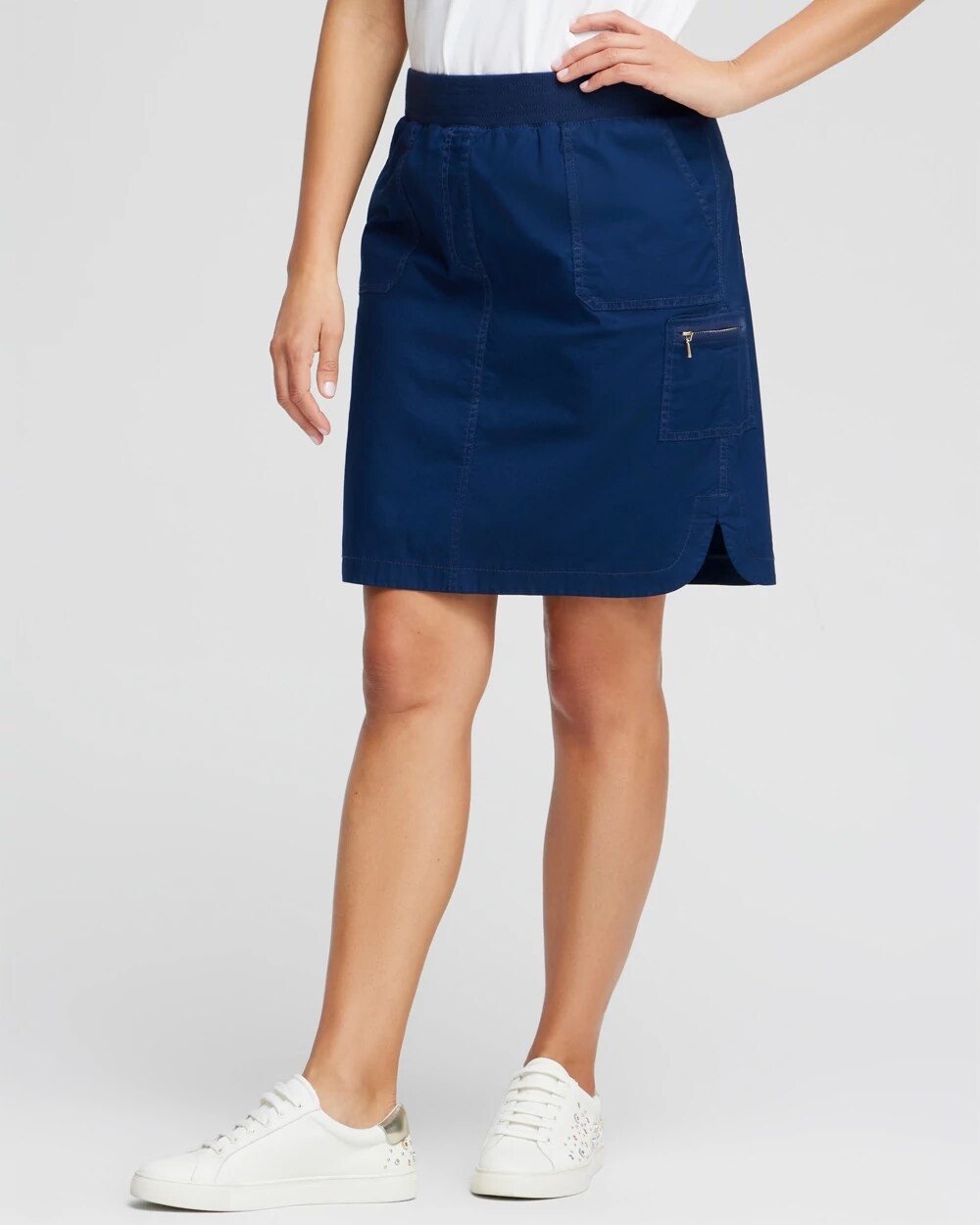 Chico’s Poplin Skort Victory Blue Size 1 - US 8