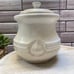 Le Creuset ❤️14 oz meringue Garlic Keeper Holder Jar Stoneware NWT
