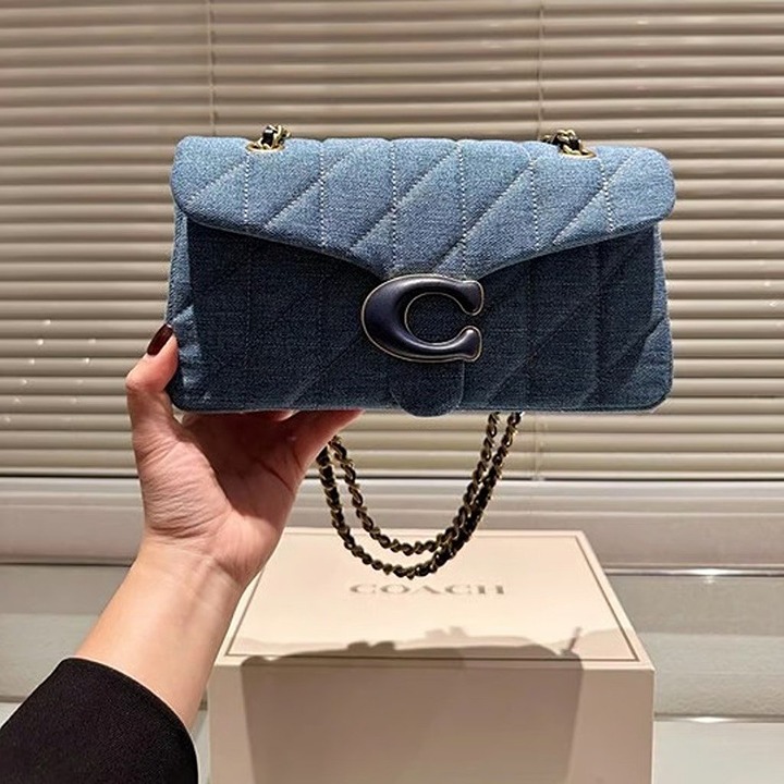 NEW Coach Quilted Tabby 26 Denim