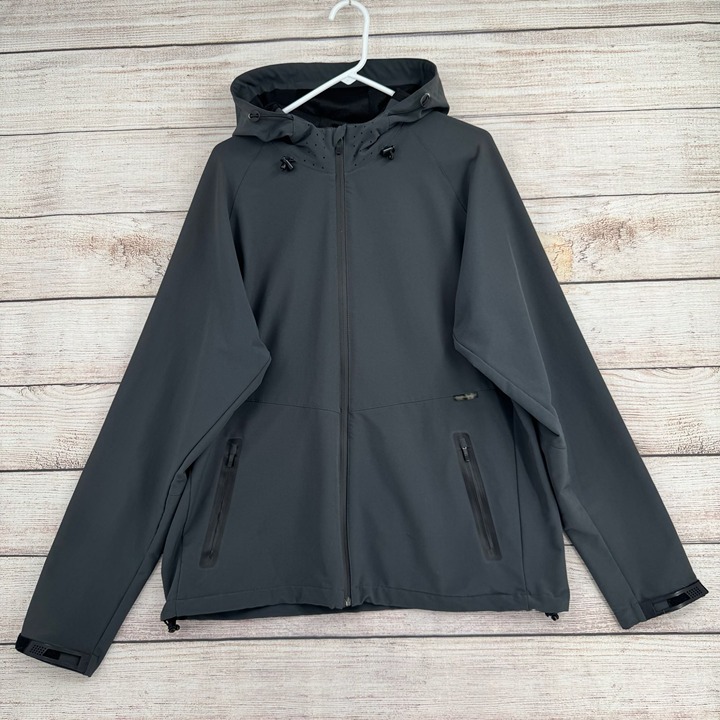 Troy Lee Designs Water Resistant Full Zip Hooded Jacket Men's Size 2XL Gray