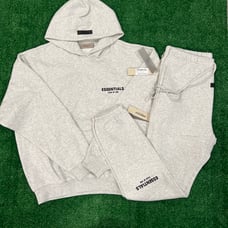 Fear Of God Essentials Grey Sweatsuit (Light Oatmeal) Size Medium