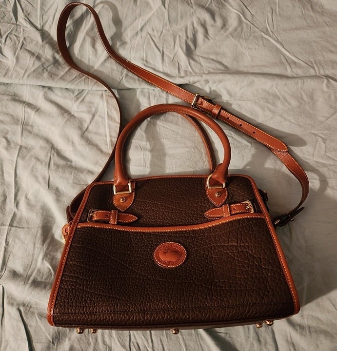 Dooney & Bourke All Weather Leather Satchel Purse Vintage NEW NEVER USED RARE