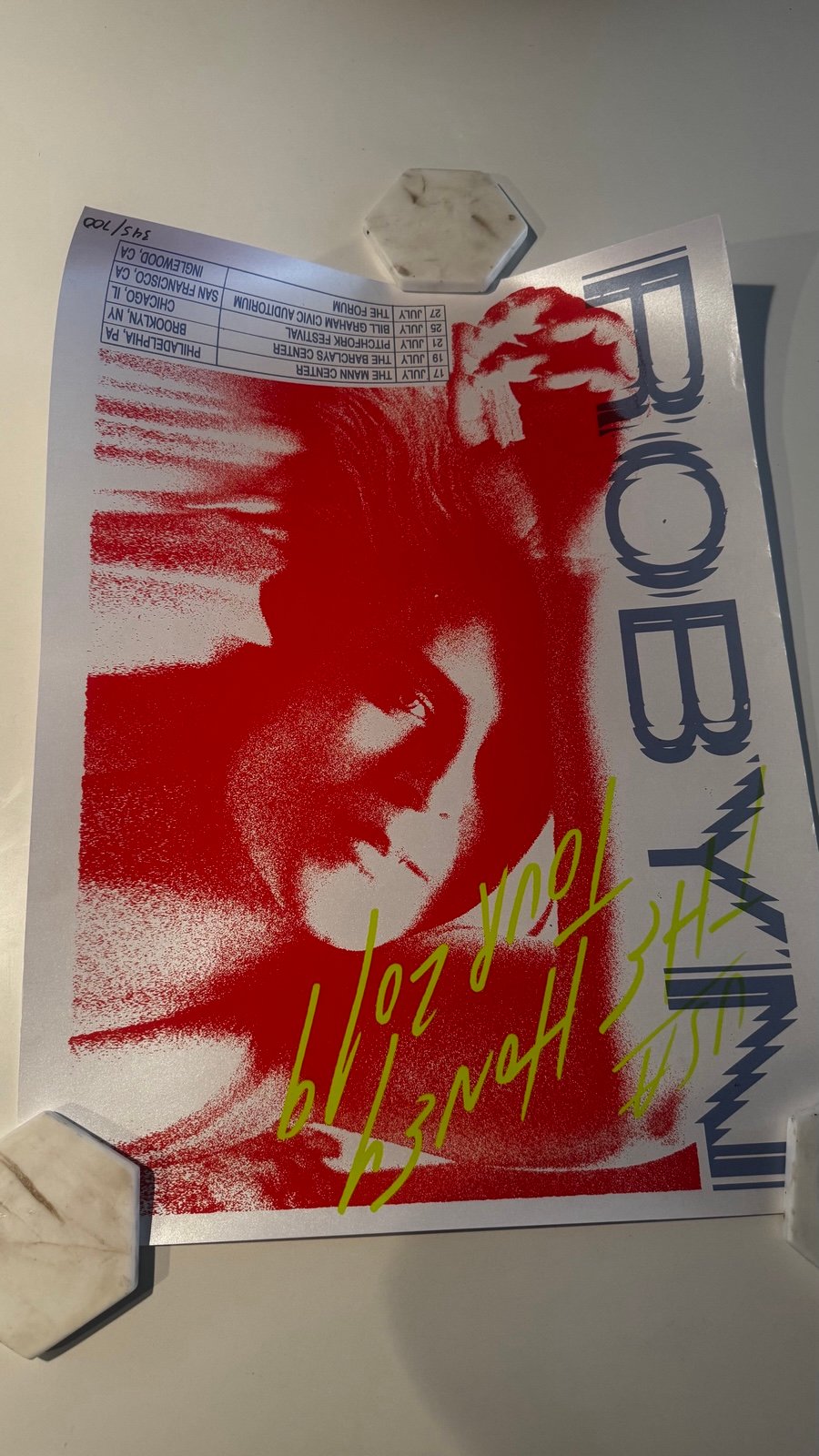 Robyn 2019 USA tour poster (numbered) + Fan