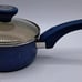 Vintage Farberware Nonstick 1 Quart Blue Sauce Pan Pot With Clear Glass Lid