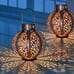 Hanging Solar Lights Outdoor Ramadan Solar Lanterns 2 Pack