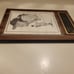 PhotoMickey Mantle Autograph Painting 8x11, 1974 HOF Plaque Framed 12x18