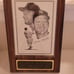 PhotoMickey Mantle Autograph Painting 8x11, 1974 HOF Plaque Framed 12x18
