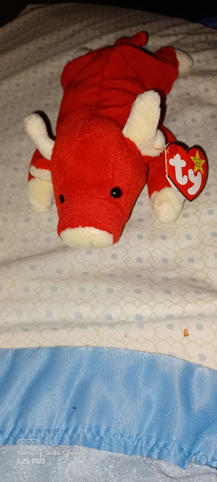 Ty Beanie Baby Original Snort The Red Bull RETIRED RARE