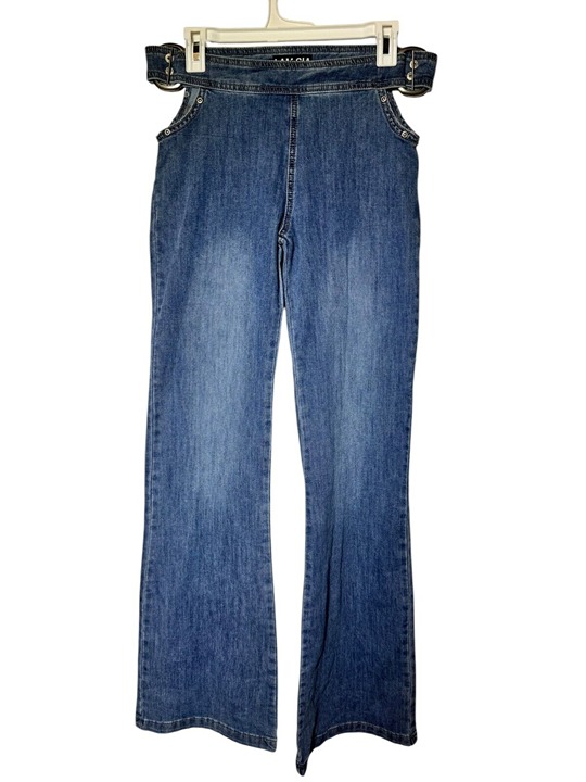 I. AM. GIA Drew Jeans Buckle Cut Out Medium Y2K Vibe Flare 90s Style Tall NWT
