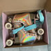 Impala quad skate Rose gold holographic roller skates size 8 with original box
