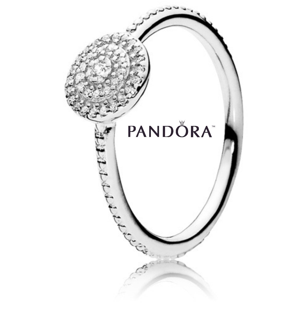 Pandora radiant elegance sparking ring silver