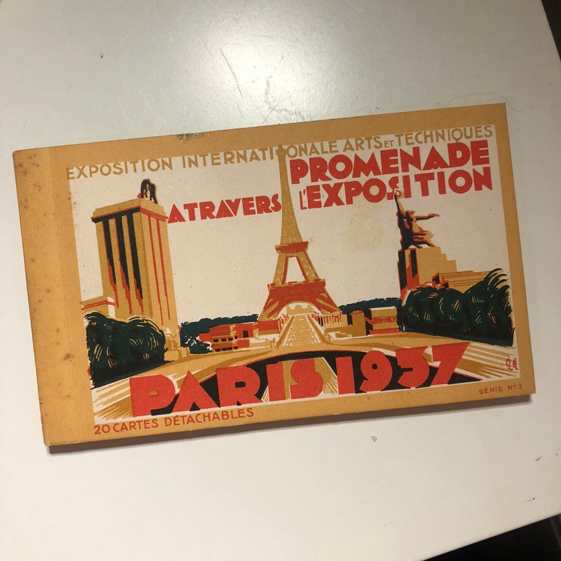 1937 Paris Worlds Fair Postcard book