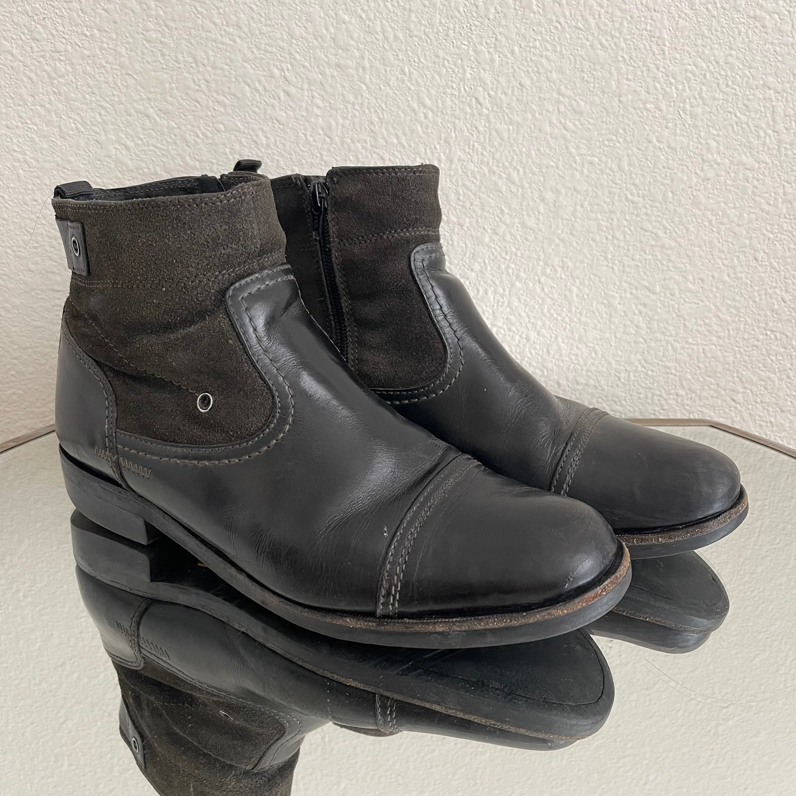 Alfani mens shop zipper boots