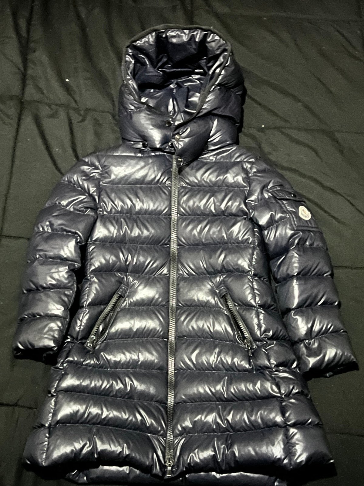 Moncler Enfant Girls Moka Long Down Parka Winter Coat (Size 5)