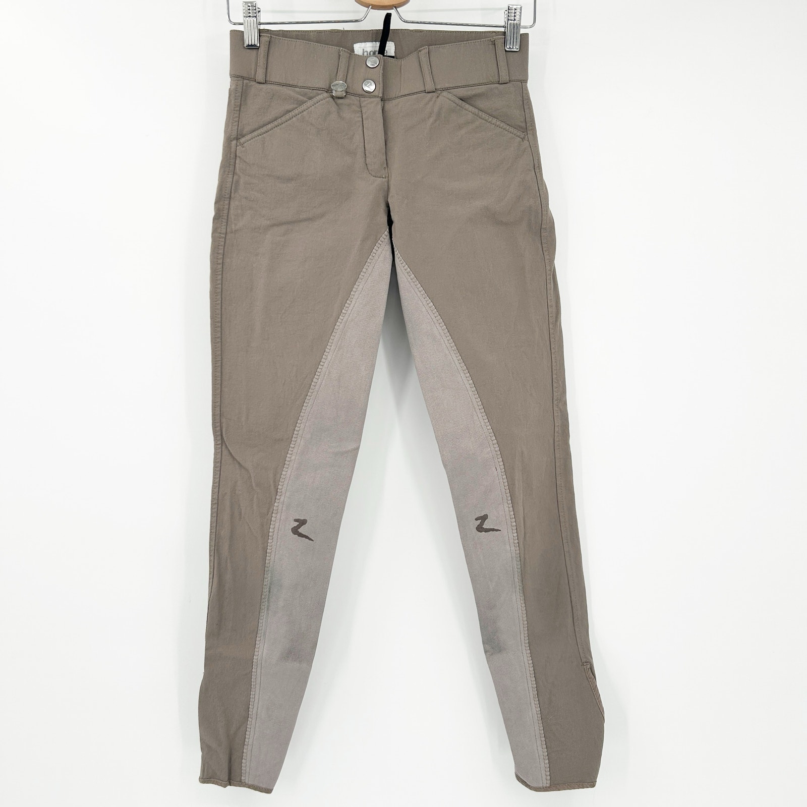 Horze Womens Stretch Skinny Horseback Riding Breeches Equestrian Pants XS Beige