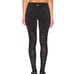 ALO Black Vitality Leggings Sheer Mesh Faux Leather Medium
