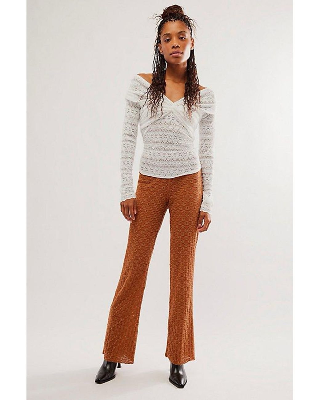 NWOT size Small Free People One Ona Lace Flare pants