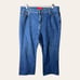 0102W. OSCAR DE LA RENTA DENIM JEANS MEDIUM WASH SIZE 16