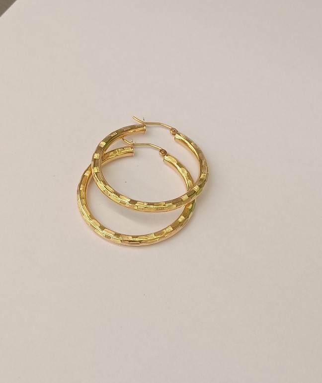 14kt real gold hoop earring for women